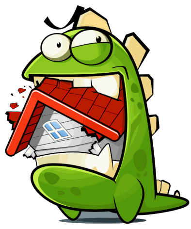 InsuranceMonster mascot reading a non-renewal notice