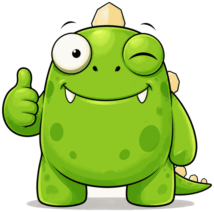 InsuranceMonster mascot giving a thumbs up